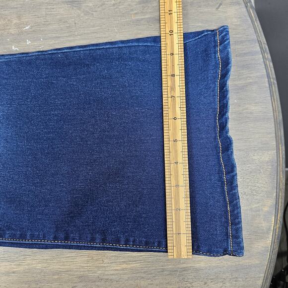 1822 Denim Bootcut Jeans Womens Size 14 High Rise Stretch Dark Blue Wash Classic - Picture 9 of 11